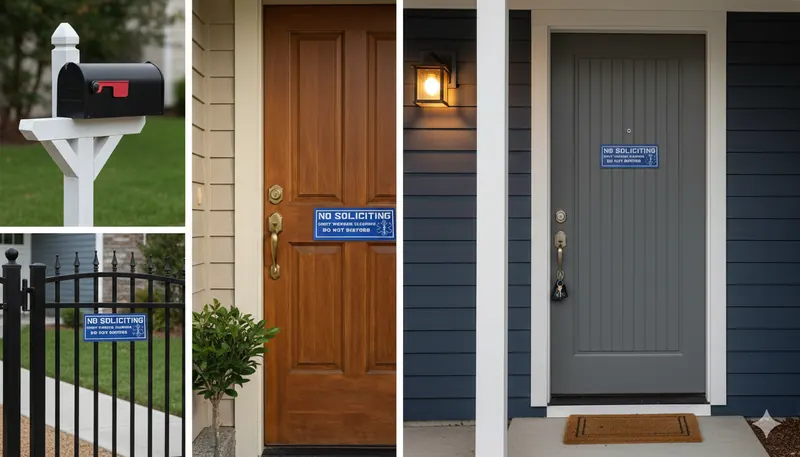 No Soliciting Sign - Functional outdoor signage